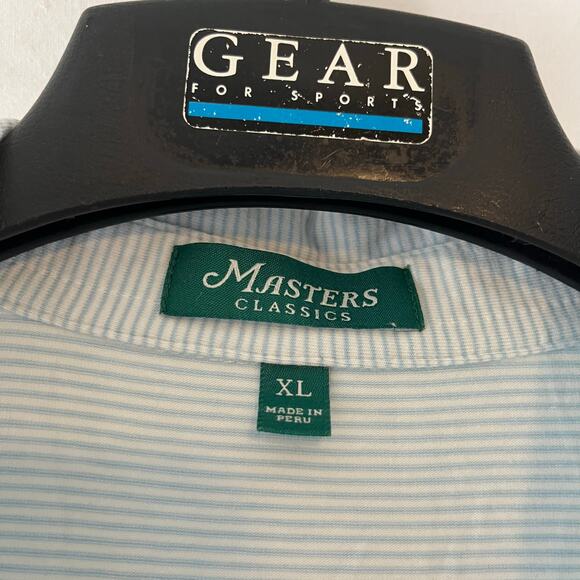 Augusta National Masters Classic Polo - Blue & White Striped - XL Pima Cotton - Picture 3 of 6